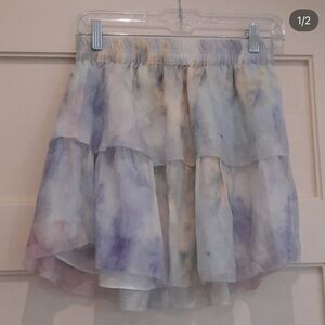 Generation love tie-dye mini skirt